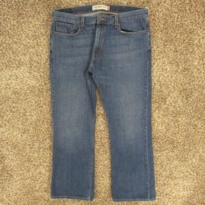 Levi's‎ Jeans Men's 39x33 Dark Wash 527 Low Boot Cut 100% Cotton Denim